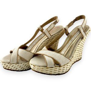Lilly Pulitzer Ashley Canvas Wedge Sandal - US 7.5
